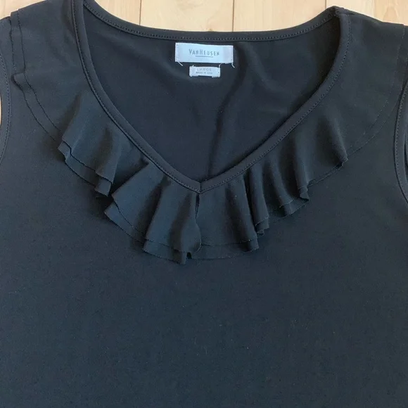 Van Heusen Ruffle V-Neck Top - Picture 2 of 4